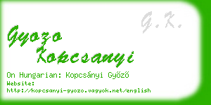 gyozo kopcsanyi business card